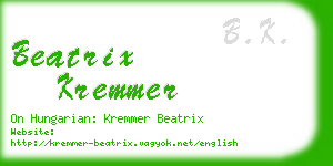 beatrix kremmer business card